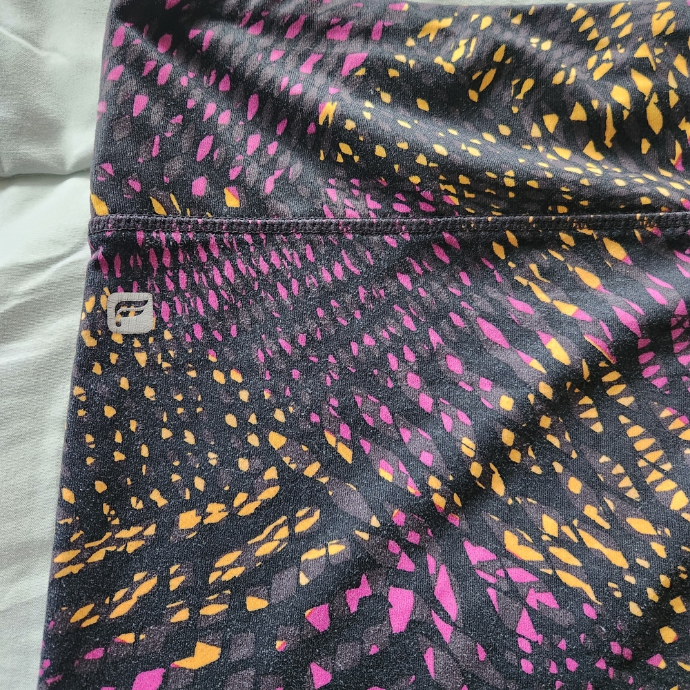 Fabletics Purple And Gold Patterned Leggings - image 2